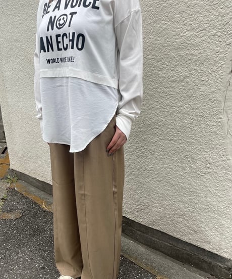 異素材切り替えフェイクトップス(AF120015-01)