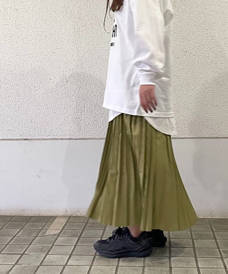 フェイクレザープリーツスカート(AG012005-63)