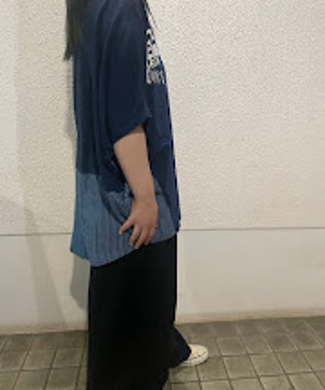 インディゴ天竺ラウンドドルマン(AF204013-32)