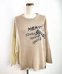 パッチワーク配色ニット(AI005014-92)