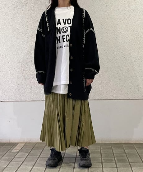 フェイクレザープリーツスカート(AG012005-63)