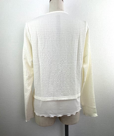 シャーリング裾シアーロンTEE（RF102015-92）