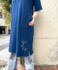 インディゴ天竺BIGパーカーワンピース(RF901013-30)