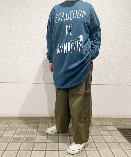 裏起毛×布帛霧切り替えチュニック(RF345012-30)