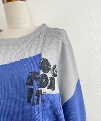 GO FOR IT ! パネル配色編みプルオーバー(AI004014-30)