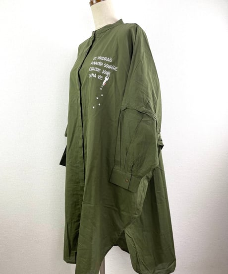 オーバーサイズワンピースブラウス(RE014014-65）