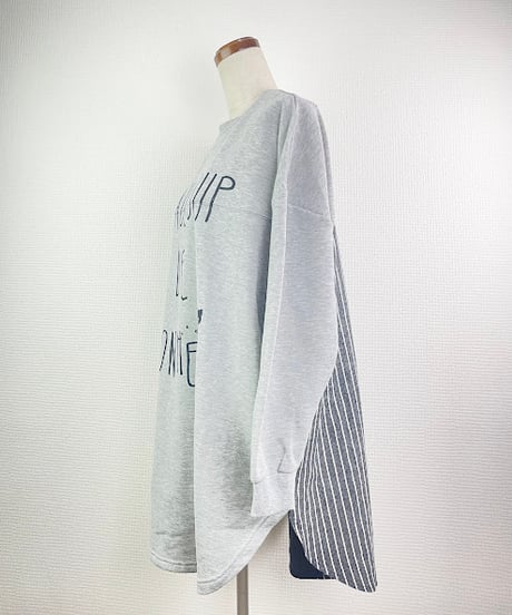 裏起毛×布帛霧切り替えチュニック(RF345012-07)