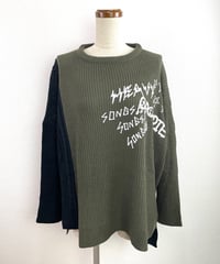 パッチワーク配色ニット(AI005014-09)