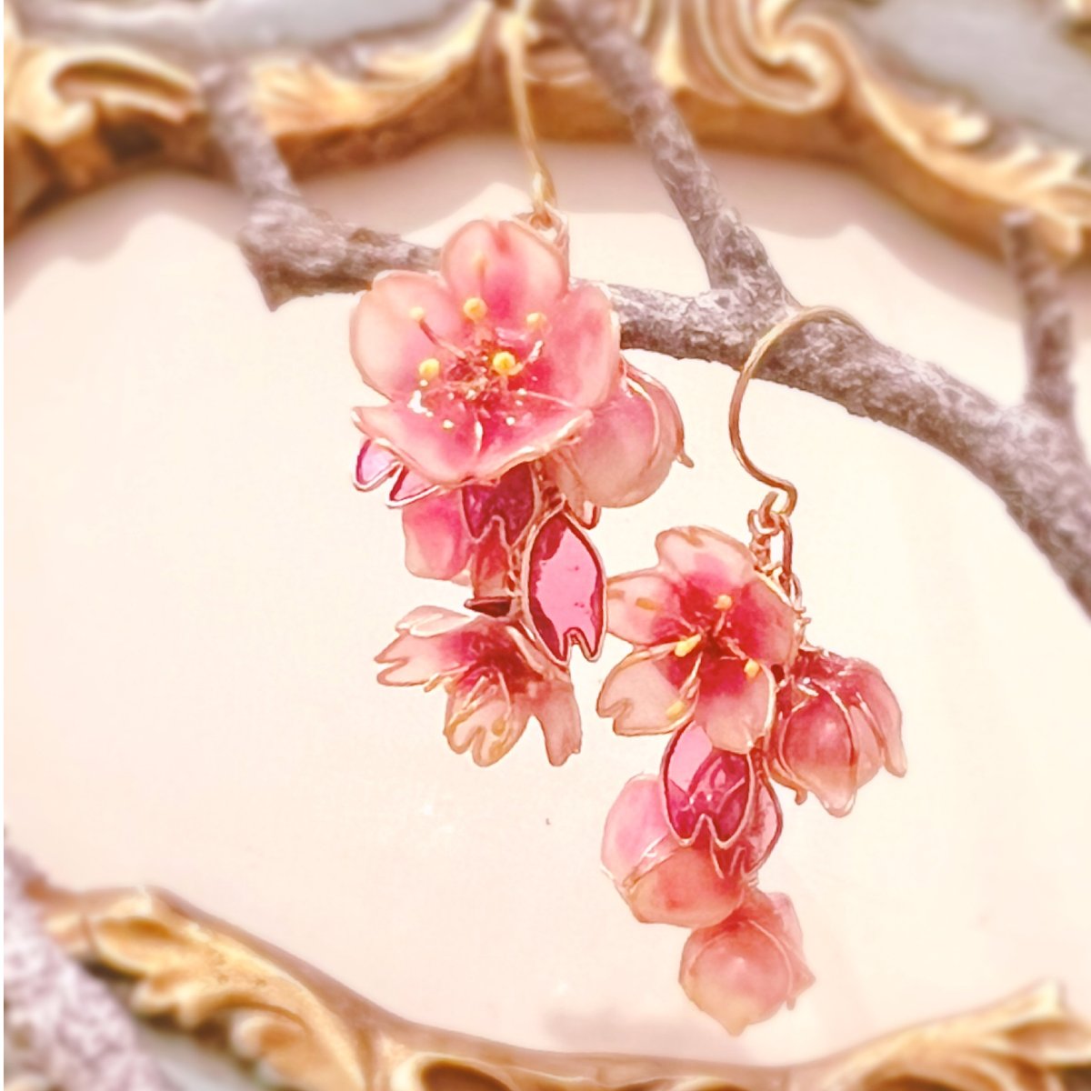 桜蕾付きピアス | SLOW(C's grace)