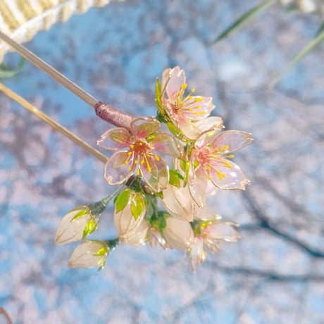 桜蕾つき簪