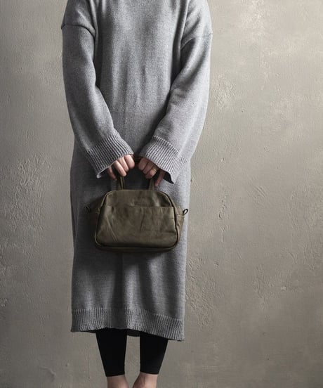 odd　ファスナーの無いミニボストン　khaki