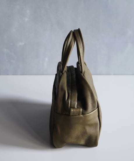 odd　ファスナーの無いミニボストン　khaki