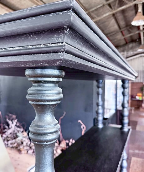 Black paint shelf
