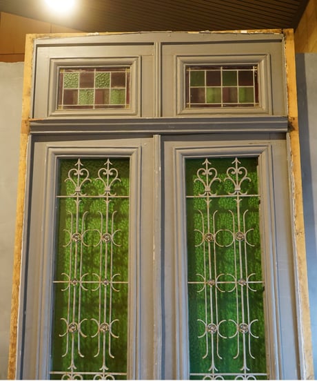 Iron double door