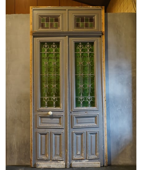 Iron double door