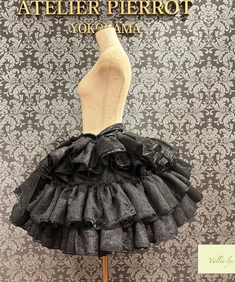 Vallée lys／ Petale Voile Skirt（ブラック）