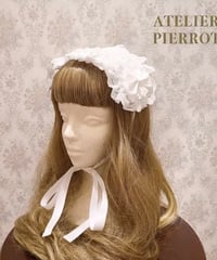 ATELIER-PIERROT／Lace-up Frill Headdress（White）