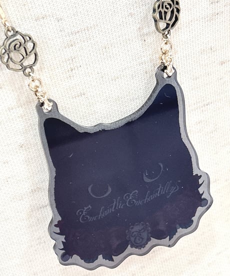 Enchantlic Enchantilly／黒猫のローズちゃん ネックレス（黒・まっすぐな瞳）