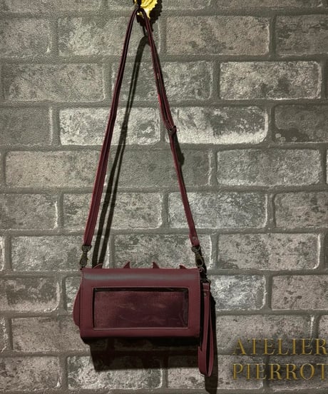 ATELIER-PIERROT／　“Nocturnal Grave” Batwing Wallet Bag（ボルドー）