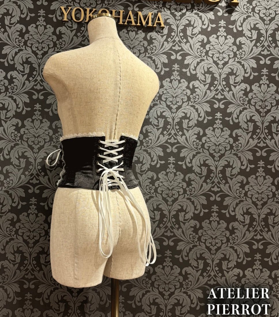 ATELIER-PIERROT／Thorned Rose Corset（ブラック×ホワイト）