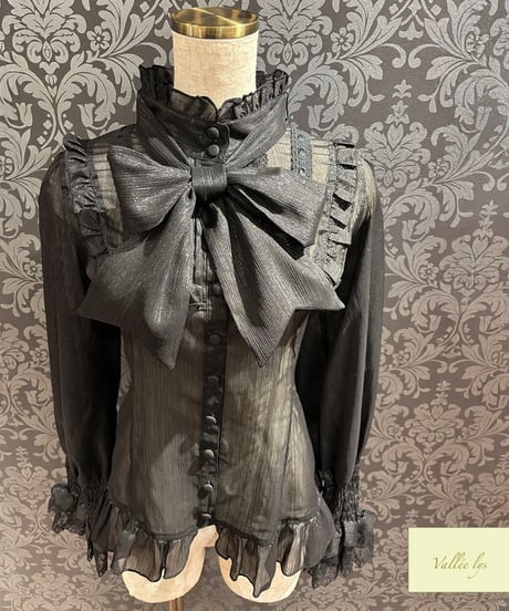 Vallée lys／Ethereal Ribbon Blouse（ブラック）