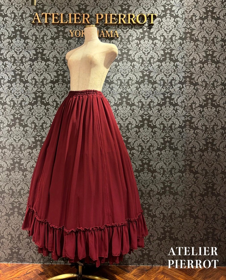 ATELIER PIERROT ロングバッスルスカート ATELIER-PIERROT／バッスルスカート ロング（ボルドー） | chou