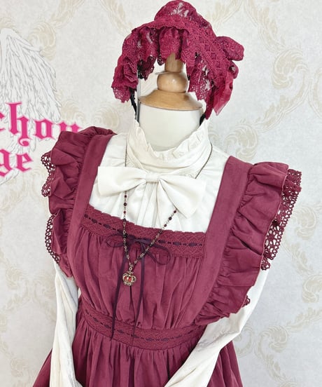 Sheglit／"Noble"クラウンネックレス（ゴールド）レッド