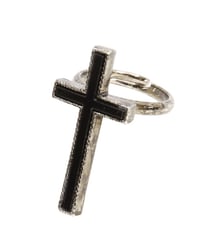 Sheglit／"Sacred"クロスリング（ブラック）