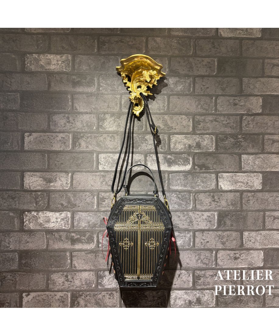 ATELIER-PIERROT／ Iron Gate Coffin Bag（ボルドー×ゴールド