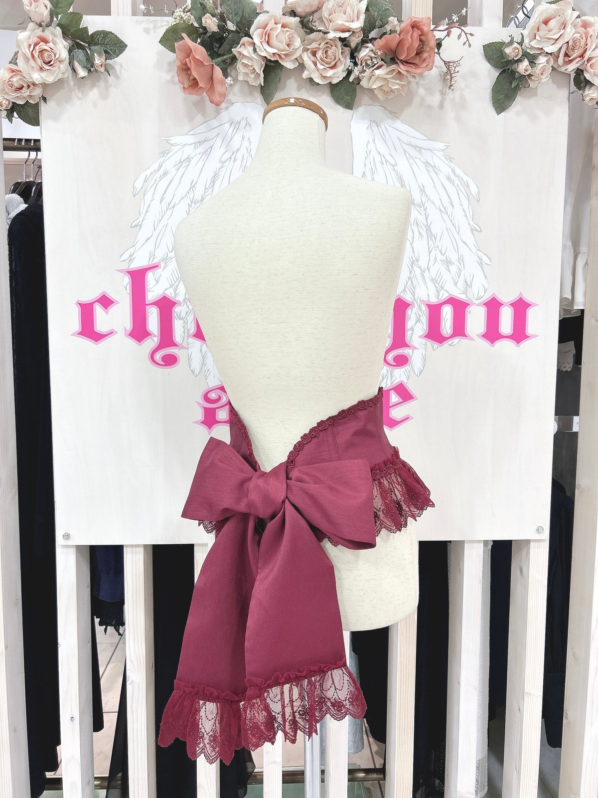 アンシャンテリックアンシャンテリー ローズレースリボンコルセット ローズレースリボンコルセット（ビィジョナリーブルー×黒レース