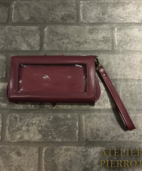 ATELIER-PIERROT／　“Nocturnal Grave” Batwing Wallet Bag（ボルドー）