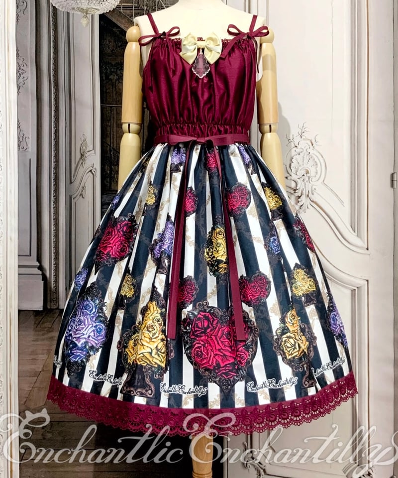 アンシャンテリックアンシャンテリー トランプティータイム シャンタンJSK Enchantlic Enchantilly トランプティータイム柄JSK