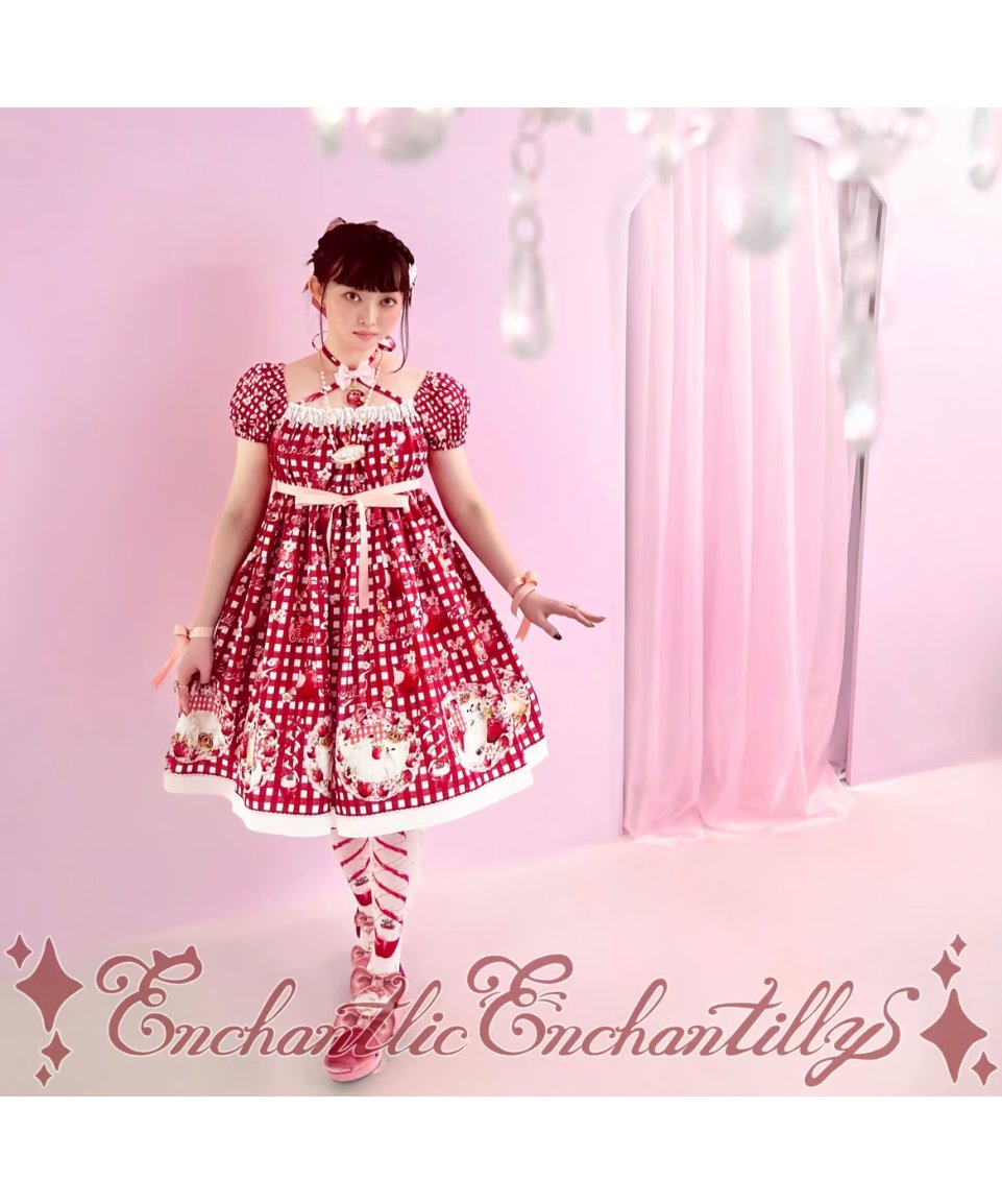 アンシャンテリックアンシャンテリー　お城柄ワンピース　ピンク アンシャンテリックアンシャンテリーお城柄ワンピースピンク