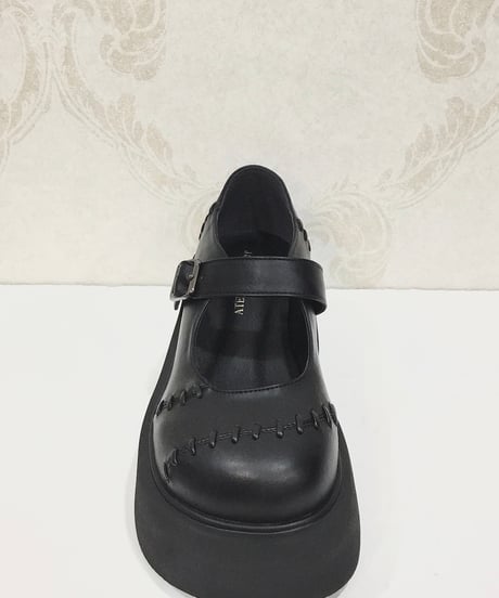 ATELIER-PIERROT／ “Nocturnal Grave” Batwing Mended Shoes (ブラック）S〜XLの4サイズ