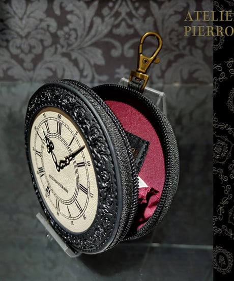 ATELIER-PIERROT／Pochette a la carte Coin Purse ~Clock~（ブラック）