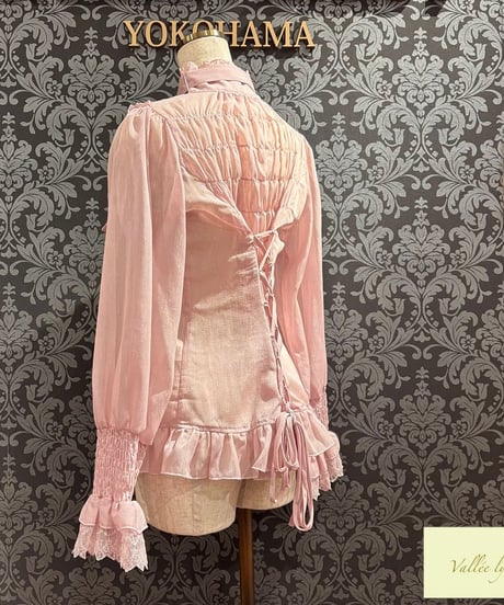 Vallée lys／Ethereal Ribbon Blouse（ピンク）