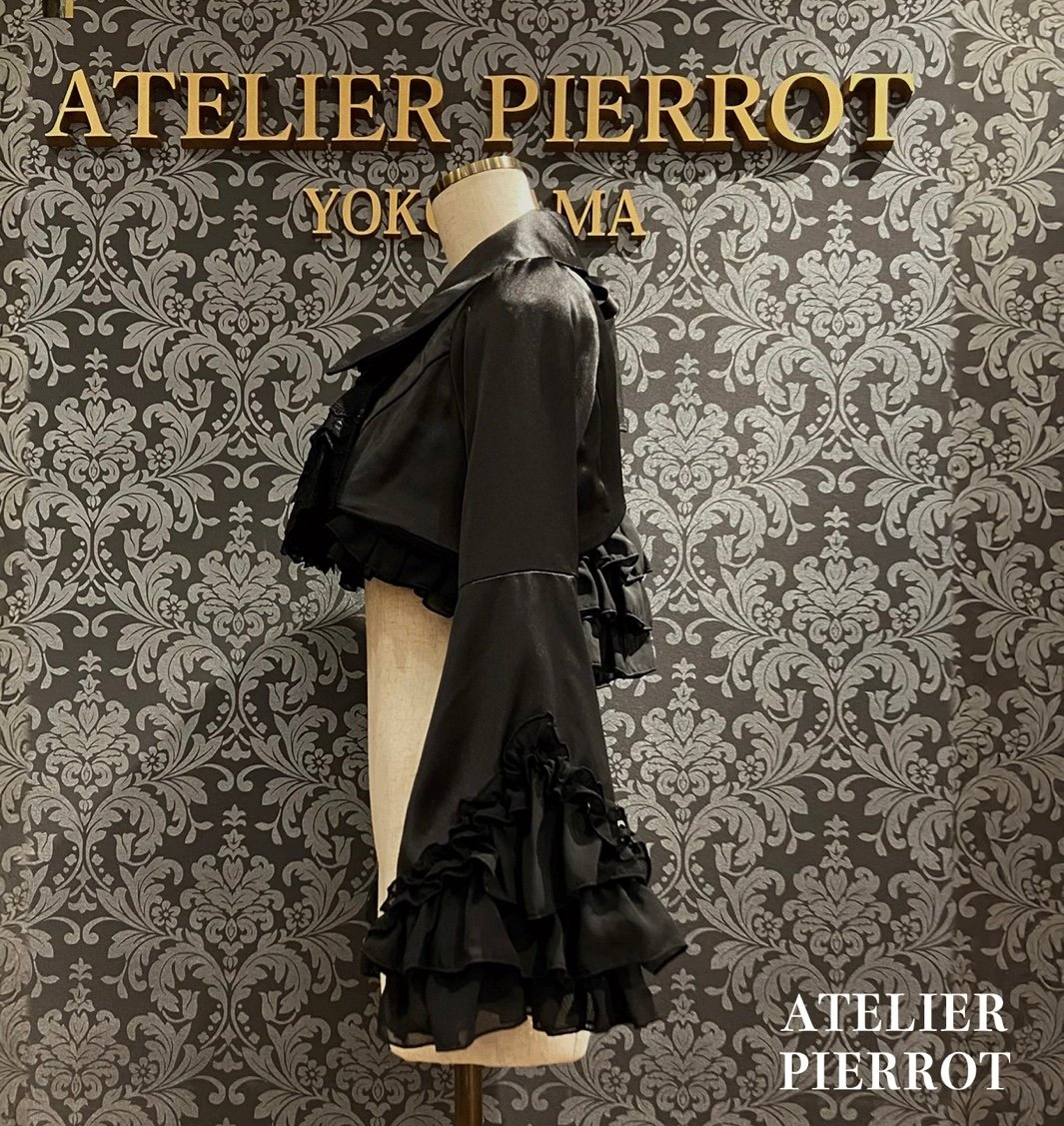 【値下げ不可】ATELIER PIERROT コート 黒 ATELIER-PIERROT／Valkyrie Frill Jacket（ブラック） | c