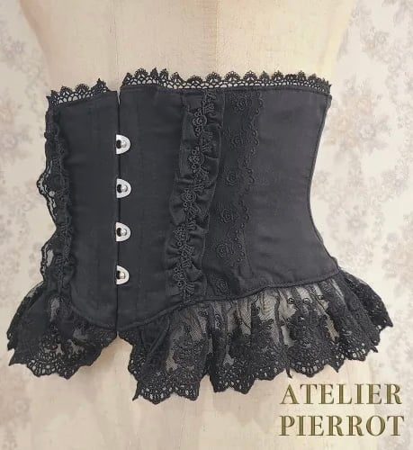 ATELIER-PIERROT／Frill Short Corset PlusSize（ブラッ