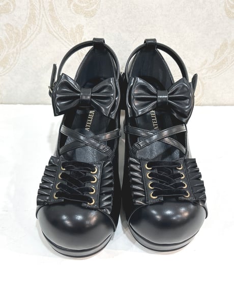 ATELIER-PIERROT／ Enchanted Corset Pumps（ブラック）S〜XLの4サイズ