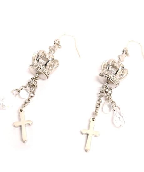 Sheglit/ドロップクラウンピアス (2 color )