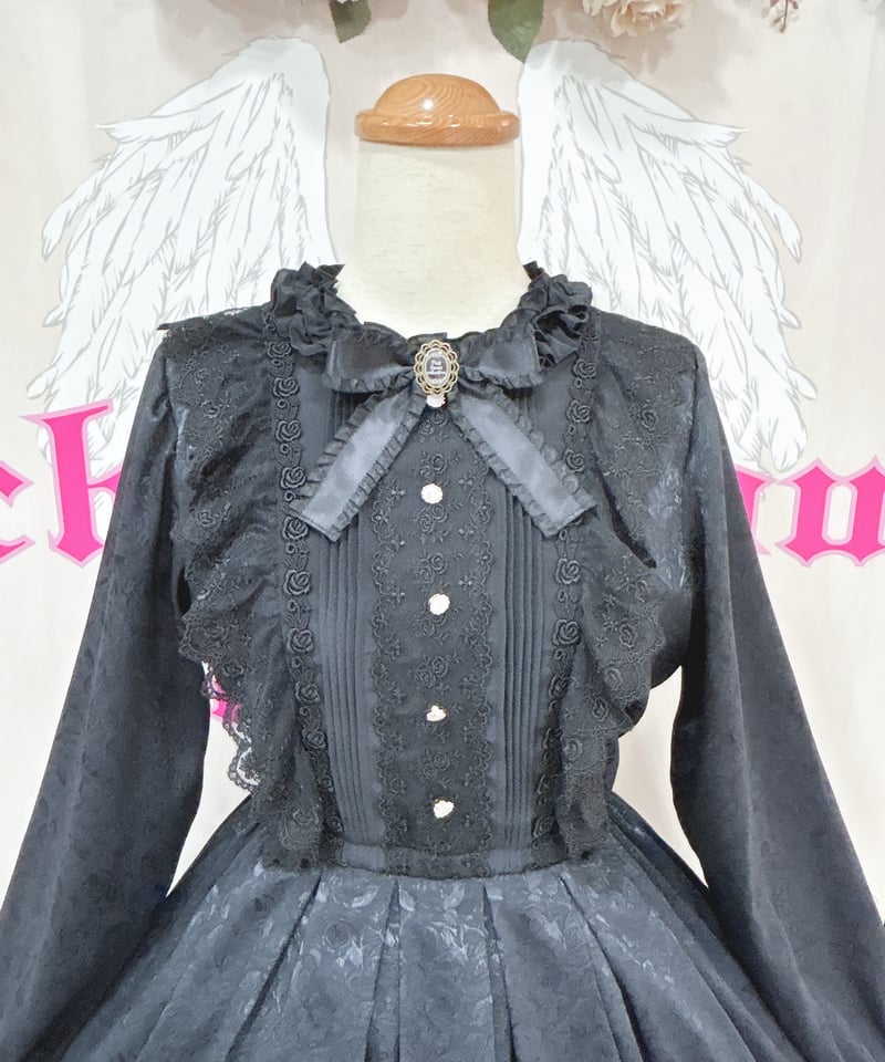 ピナスウィートコレクション　ローズジャガードワンピース Pina sweetcollection／ローズジャガードワンピース（BK×BK