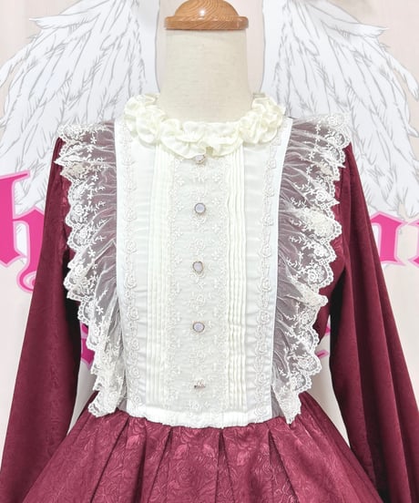 Pina sweetcollection／ローズジャガードワンピース（ワイン）