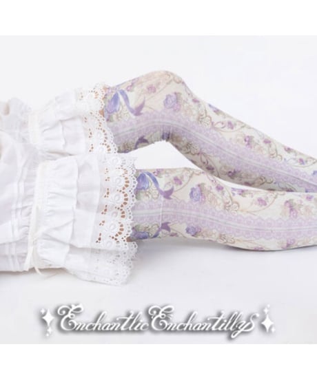 Enchantlic Enchantilly／すみれ姫の王冠オーバーニー ソックス（生成）