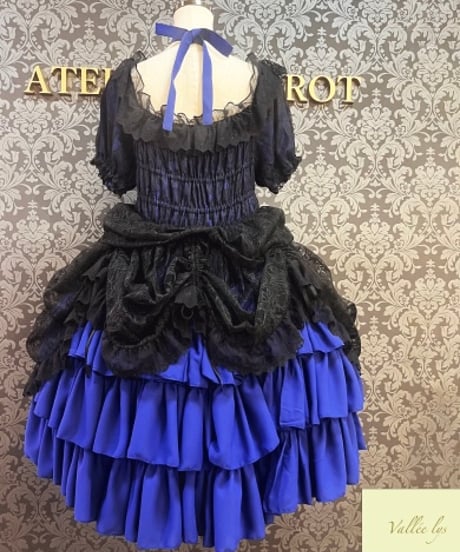 Vallée lys／Mellow Melody Dress（NAVY×BLACK）