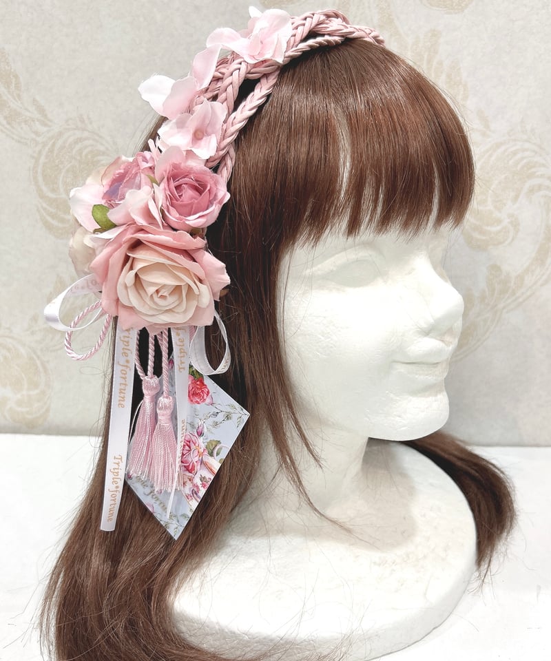 Flower garden tea timeカチューシャ ピンク 新品 Flower garden tea timeカチューシャ ピンク 新品 Flower garden