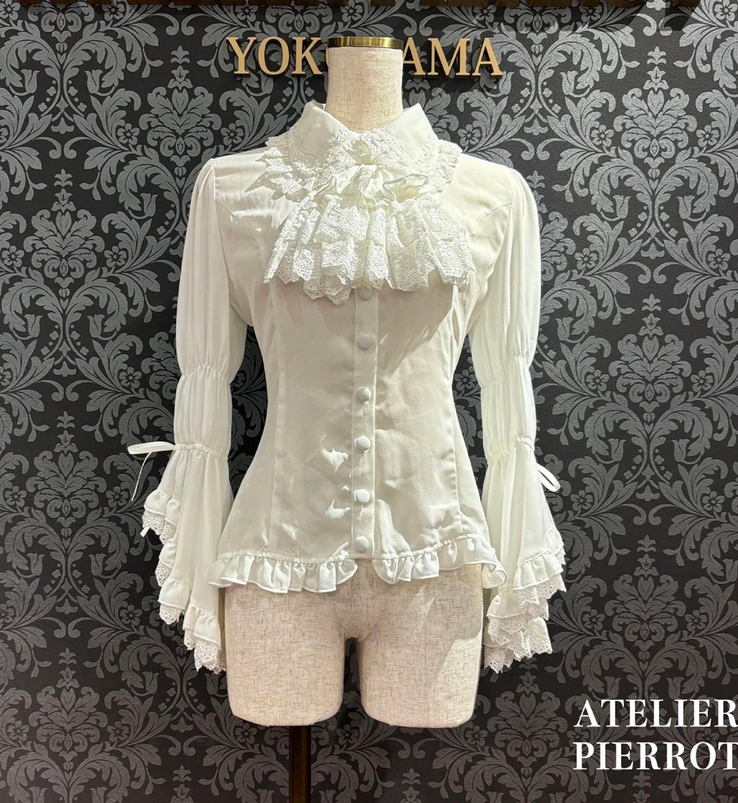 ATELIER-PIERROT ルイーズジャボタイブラウス 綿