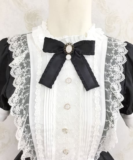 Pina sweetcollection／ローズジャガードワンピース（半袖）  ブラック