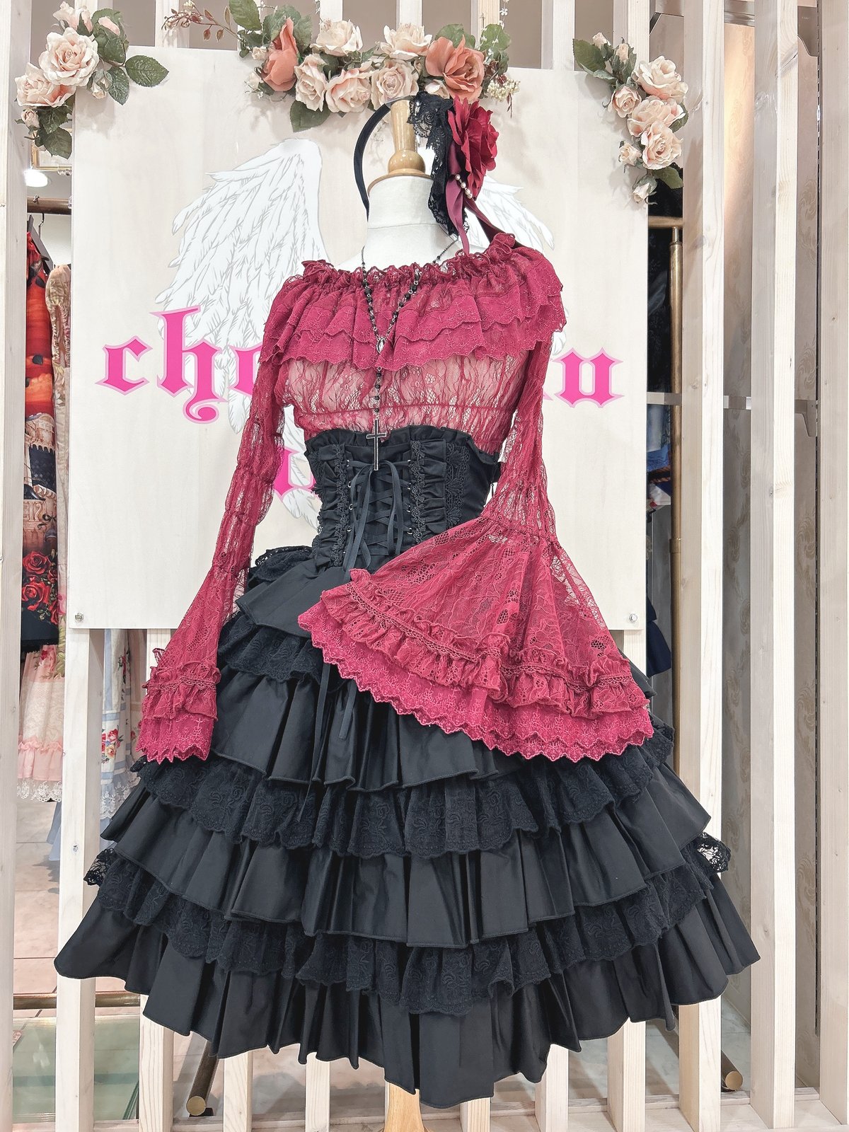 ATELIER-PERROT シースルーブラウス ブラック 半袖 アトリエピエロ ATELIER-PERROT シースルーブラウス ブラック 半袖 アトリエ