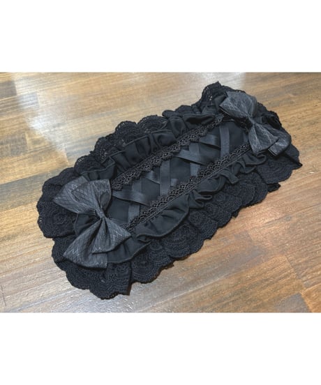 ATELIER-PIERROT／Lace-up Frill Headdress（ブラック）