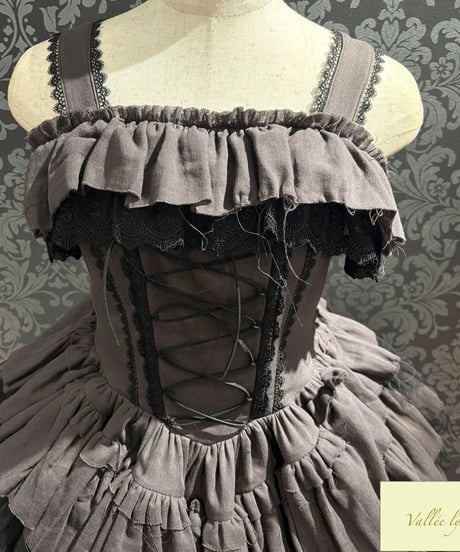 Vallée lys／Nonette Gauze Jumperskirt（グレー）